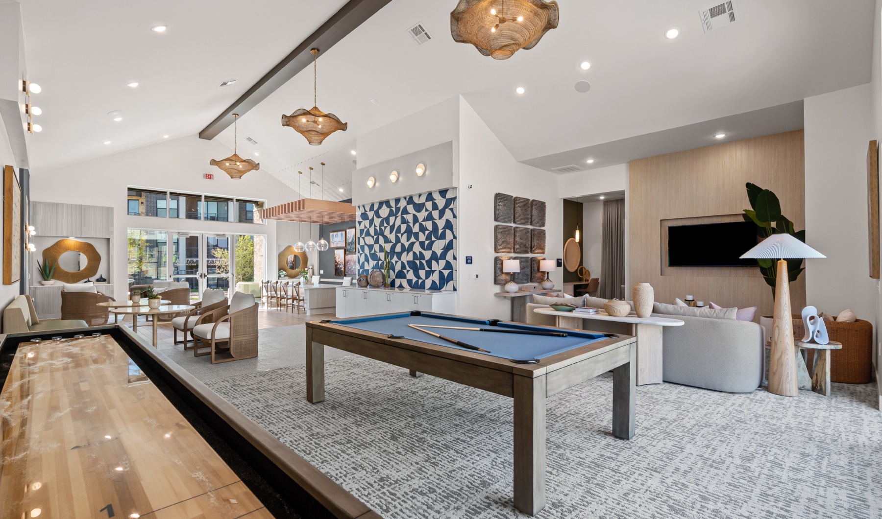 Spaces created just for you pool table in lounge with games