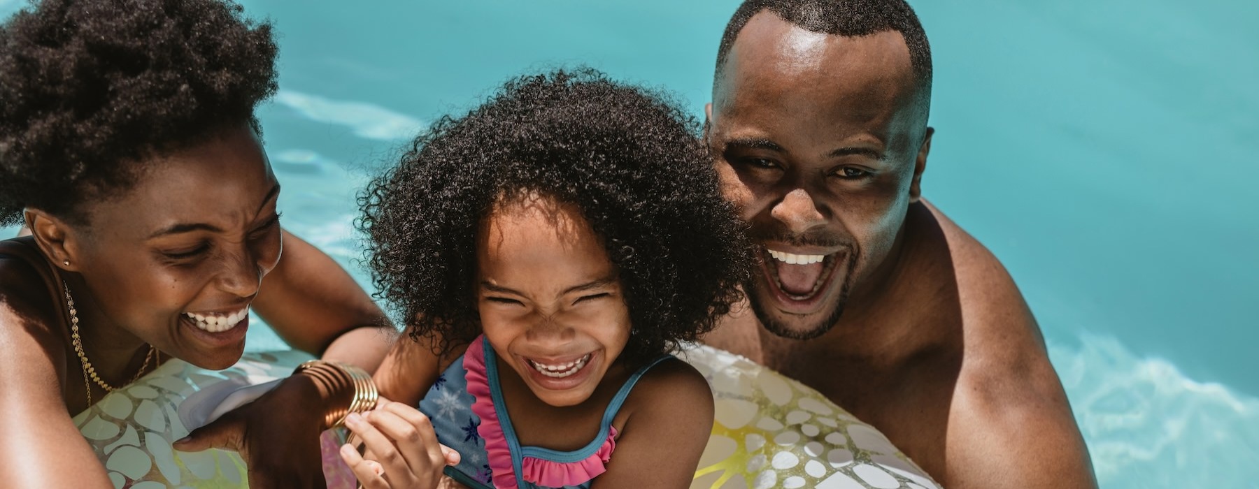 a family in the water