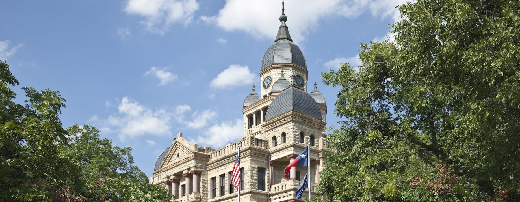 a building with trees